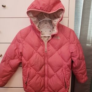 Girl's North Face reversible puffer coat